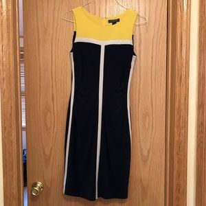 New Lauren Ralph Lauren Yellow/Navy Dress